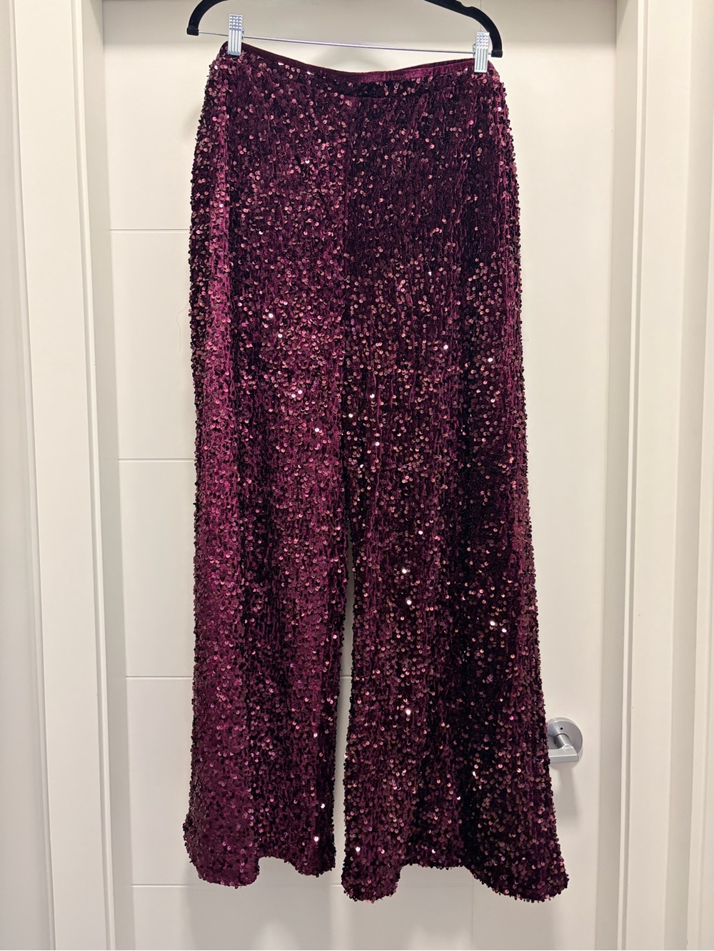 3X Nina Leonard Deep Burgundy Velvet Skirt